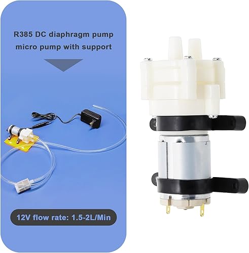 Miniatura 4 de Create idea Bomba de agua de membrana 12V 1.5-2Lmin Mini bomba de agua eléctrica Bomba de diafragma para máquina de té Tanque de peces Acuarios