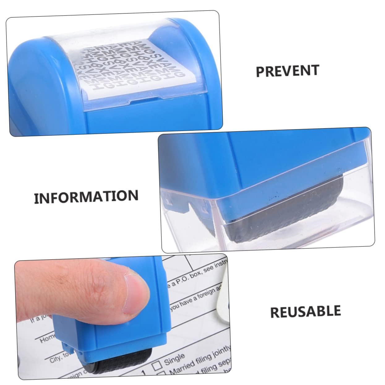 NUOBESTY 3piezas De Estampador De Plástico Para Prevención De Para Ocultar Información Personal y Correspondencia