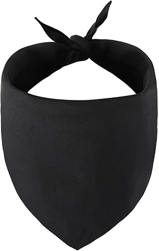 Bandanas en blanco para perros, 1 unidad, bufanda triangular negra sólida de algodón de primera calidad, diseño personalizado de cumpleañosfiesta,