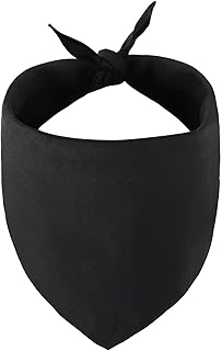 Blank Dog Bandanas Small -1PCS, DIY Solid Black Triangle Scarf Premium Cotton Handkerchief or Bib, Personalized Design Birthday/Party Fun Idea Gift for S&XS Pets