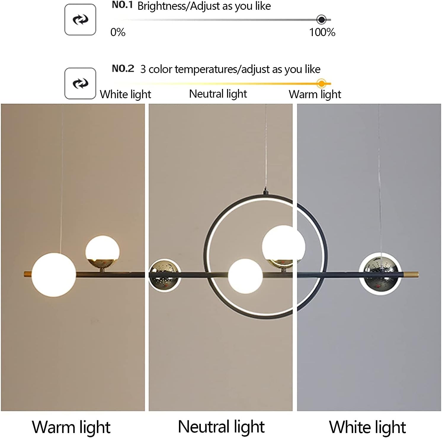 Chandeliers,Led 66Wp Modern Dining Table Hangingp Dimmable with Remote Control Height-Adjustable Hangingp Living Room Kitchen Dining Room Study Country House