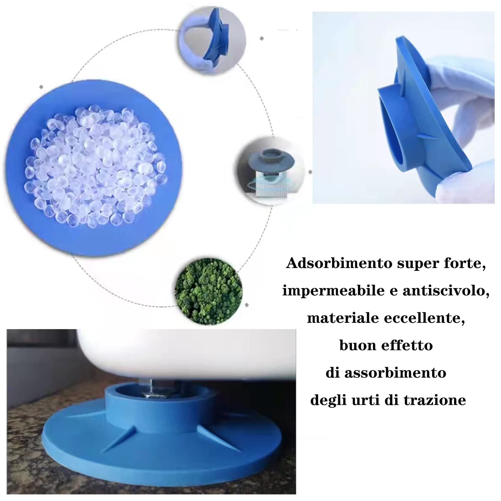 4 Pezzi Di Stabilizzatore Per Lavatrice, Cuscinetto Antivibrante Cuscinetto Antivibrante Universale Per Lavatrice Frigorifero Supporto Stabilizzatore Per Piedino Per Lavatrice 84243375