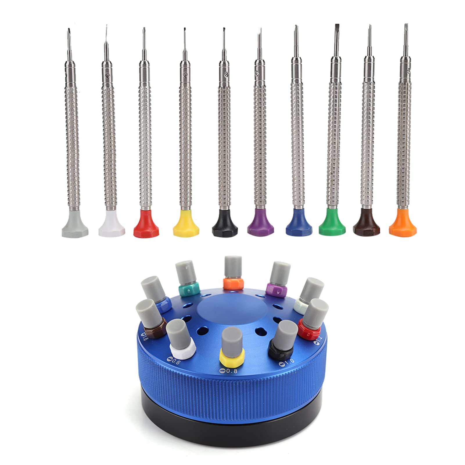 Precision Watch Screwdriver Kit - 10-Piece Professional Tool Set with Interchangeable Heads for Watch Repair and Battery Replacement