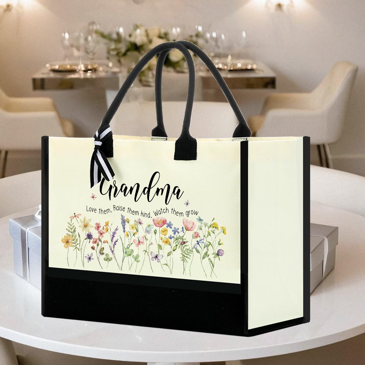 Regalos para abuela, abuela, regalos de Navidad, bolsas de lona para mujer