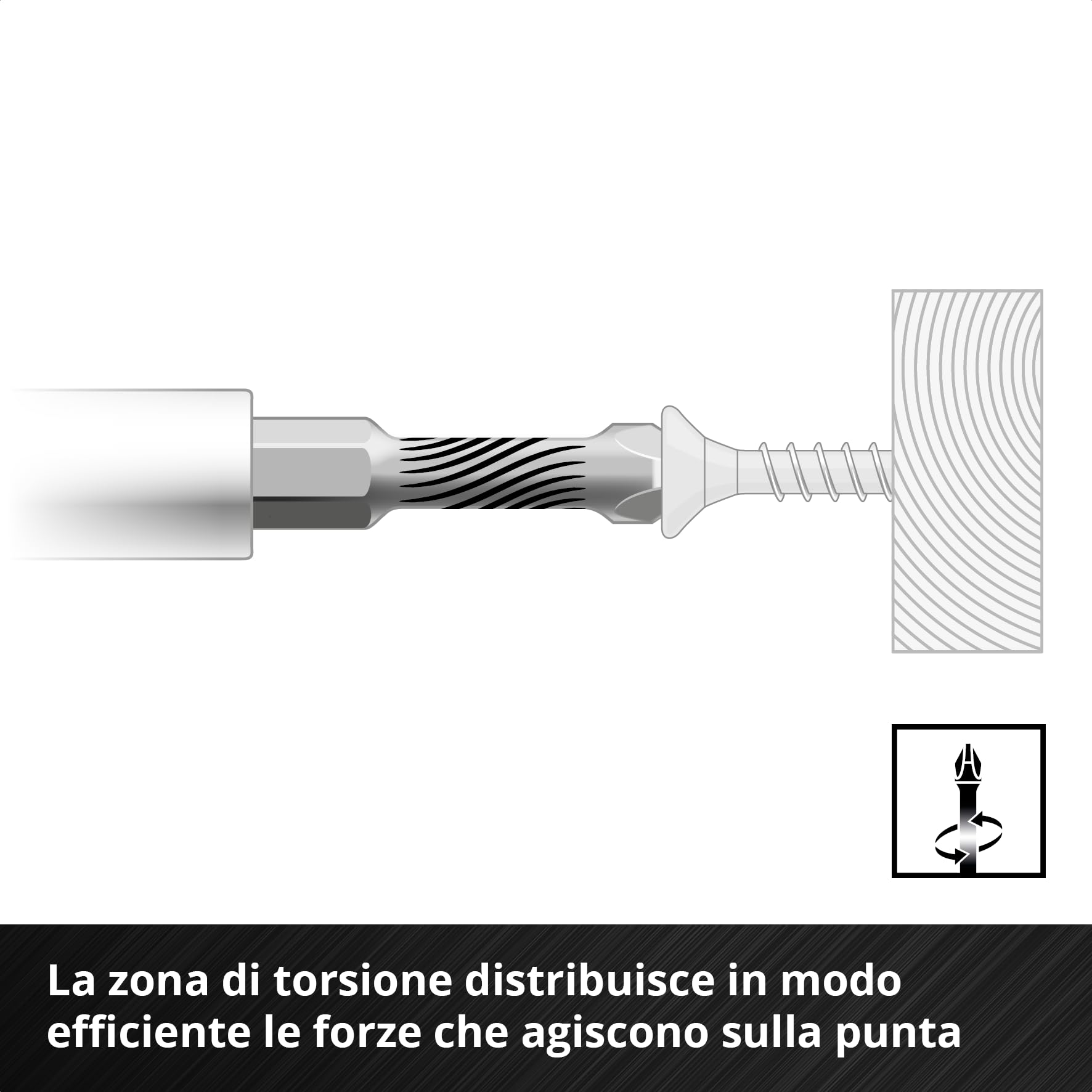 Set di punte a percussione originale Einhell M-CASE da 38 pezzi (punte da 25 mm, punte da 50 mm, punte da 90 mm, bussole esagonali, portapunte da 60 mm incl. scatola di custodia)