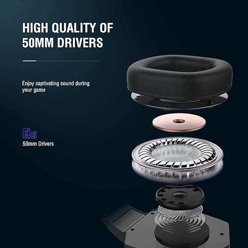 Miniatura 6 de Auriculares para juegos con micrófono, auriculares para juegos para PS4, PS5, Xbox One, PC con luces LED, auriculares Playstation con reducción de