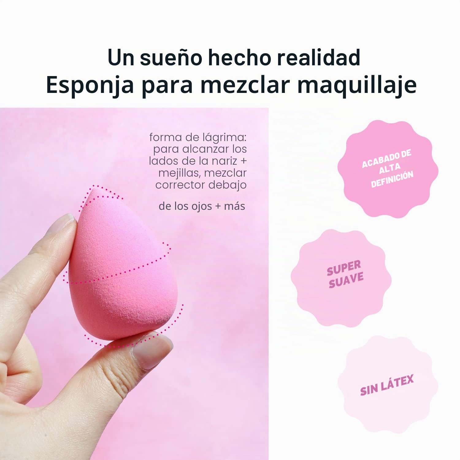 AOA Studio - Juego de 6 esponjas de maquillaje de colección, esponja de maquillaje, sin látex y de alta definición, para crema en polvo y líquido, supersuave