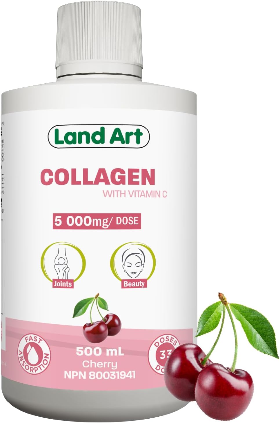 Collagen Supplement – Joint & Beauty Care Formula – Fast Action and Anti-Wrinkle – With Vitamin C – Cherry Flavour – 500ml – Non-GMO – Gluten Free – Sugar Free – Made in Canada Collagen Supplement – Joint & Beauty Care Formula – Fast Action and Anti-Wrinkle – With Vitamin C – Cherry Flavour – 500ml – Non-GMO – Gluten Free – Sugar Free – Made in Canada