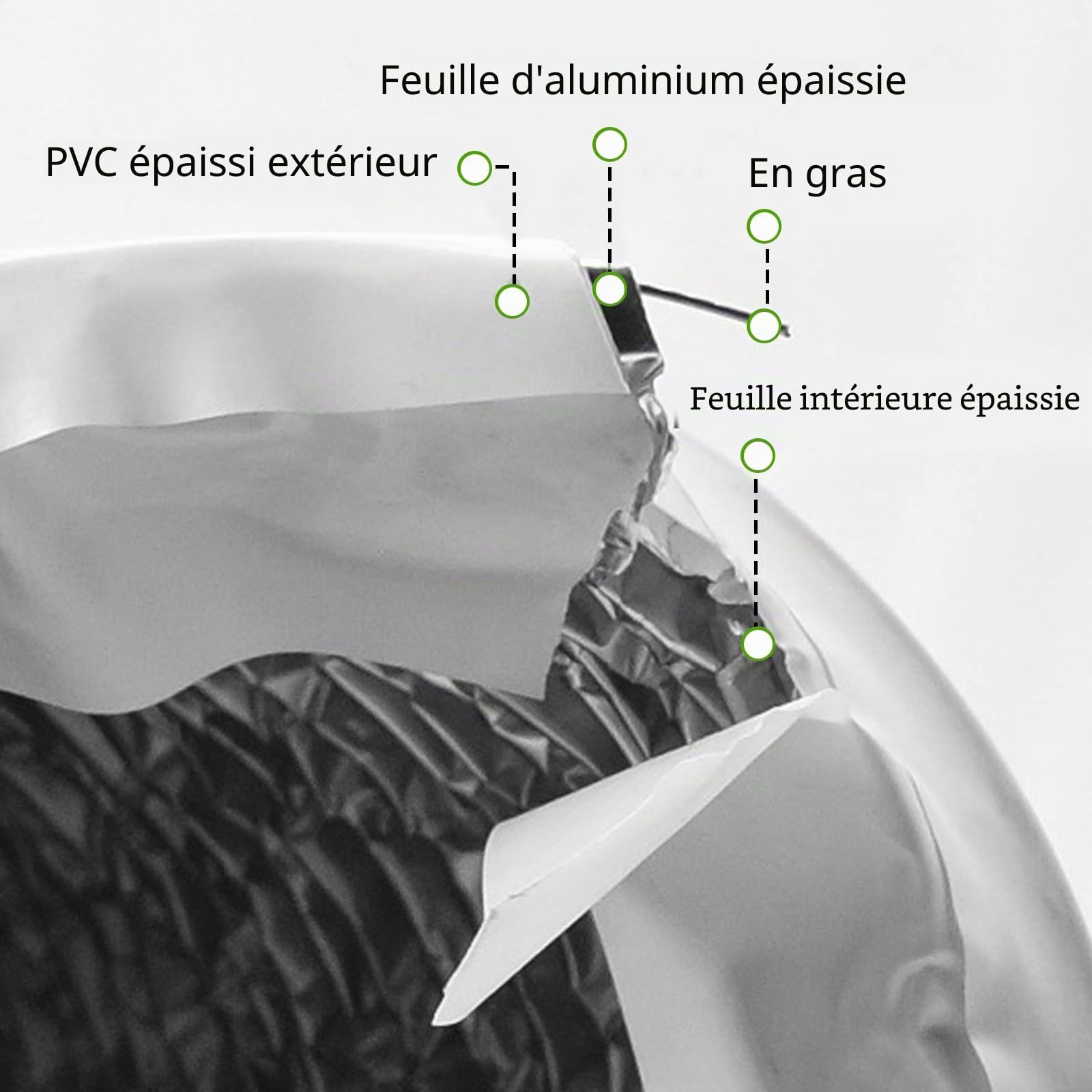 Tuyau d'évacuation d'air - Diamètre : 100 mm - Longueur : 6 m - Flexible - En PVC - Pour climatisation mobile, sèche-linge, hotte aspirante