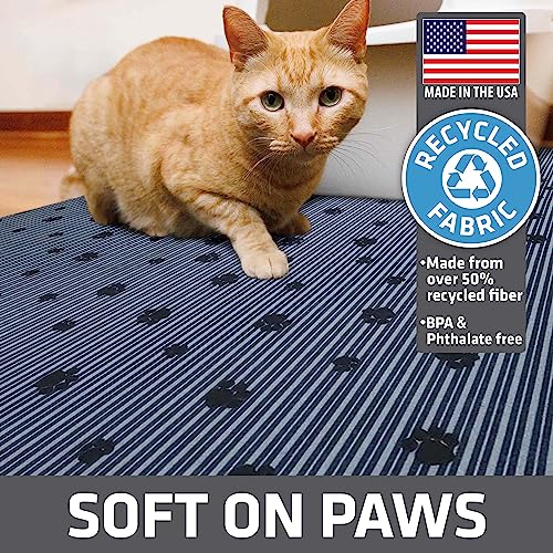 Image of Drymate Cat Litter Box Mat, Litter Trapping Mat, Waterproof, Urine-Proof, Absorbent, Machine Washable, Soft on Paws, Contains Mess, Protects Floors, Kitten Supplies, Dark Grey, 28x36 XL