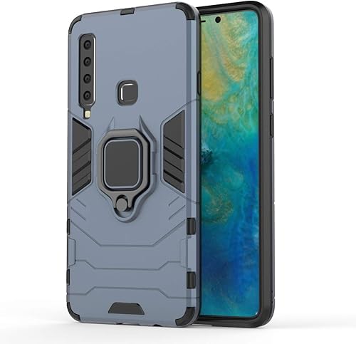 Miniatura 6 de Compatible con Samsung Galaxy A9 (2018), Galaxy A9 Star Pro, Galaxy A9s, funda de metal con agarre de anillo de soporte, parachoques duro a prueba