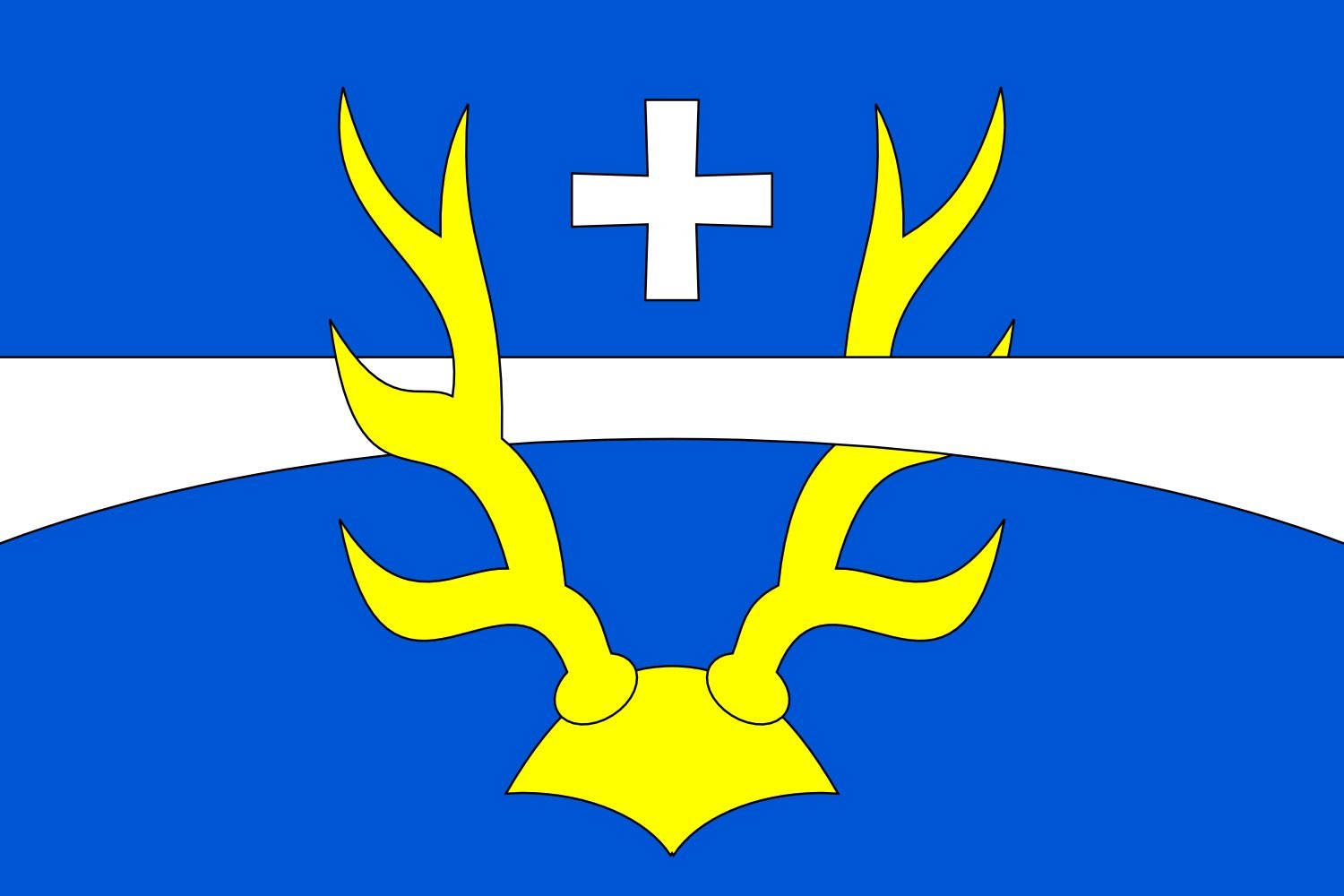 Drapeau Krnsko CZ fichier vectoriel net pour création et impression