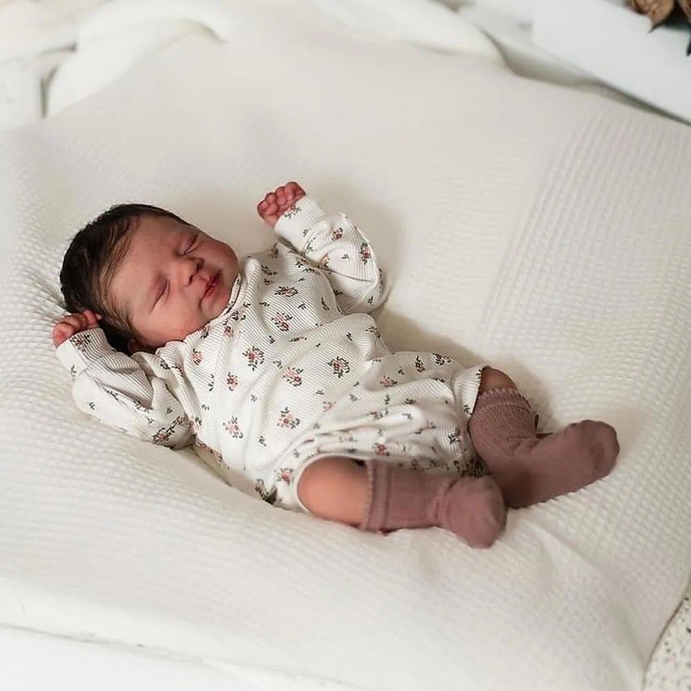 Anano Realistische Silikon Reborn Puppe Mädchen 45cm Babypuppe Lebensechte Vollsilikon Baby Mit Wasserfestem, Fühlt Sich An Wie EIN Echtes Baby – Für Kinder Ab 3 Jahren