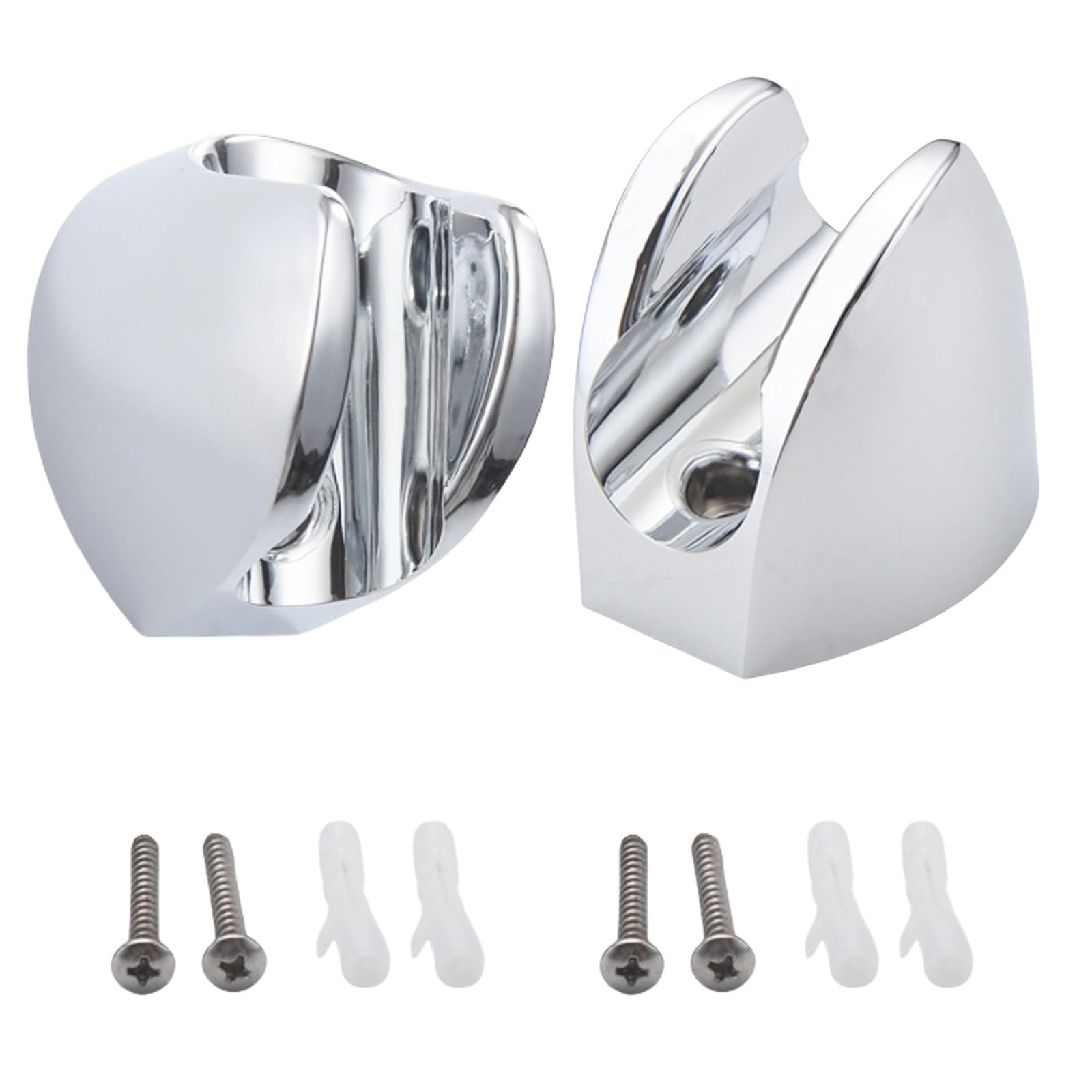 2Pcs Bathroom Toilet Shower Holder with Scews Handheld Shower Bracket Wall Mounted Bidet Sprayer Fixed Base Enduring Bidet Sprayer Holder Head Bracket