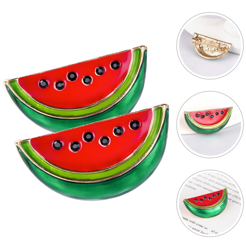 CALLARON Watermelon Enamel Pins - 2 Pack Cute Fruit Brooch For Clothing, Hats, & Decor - View #12