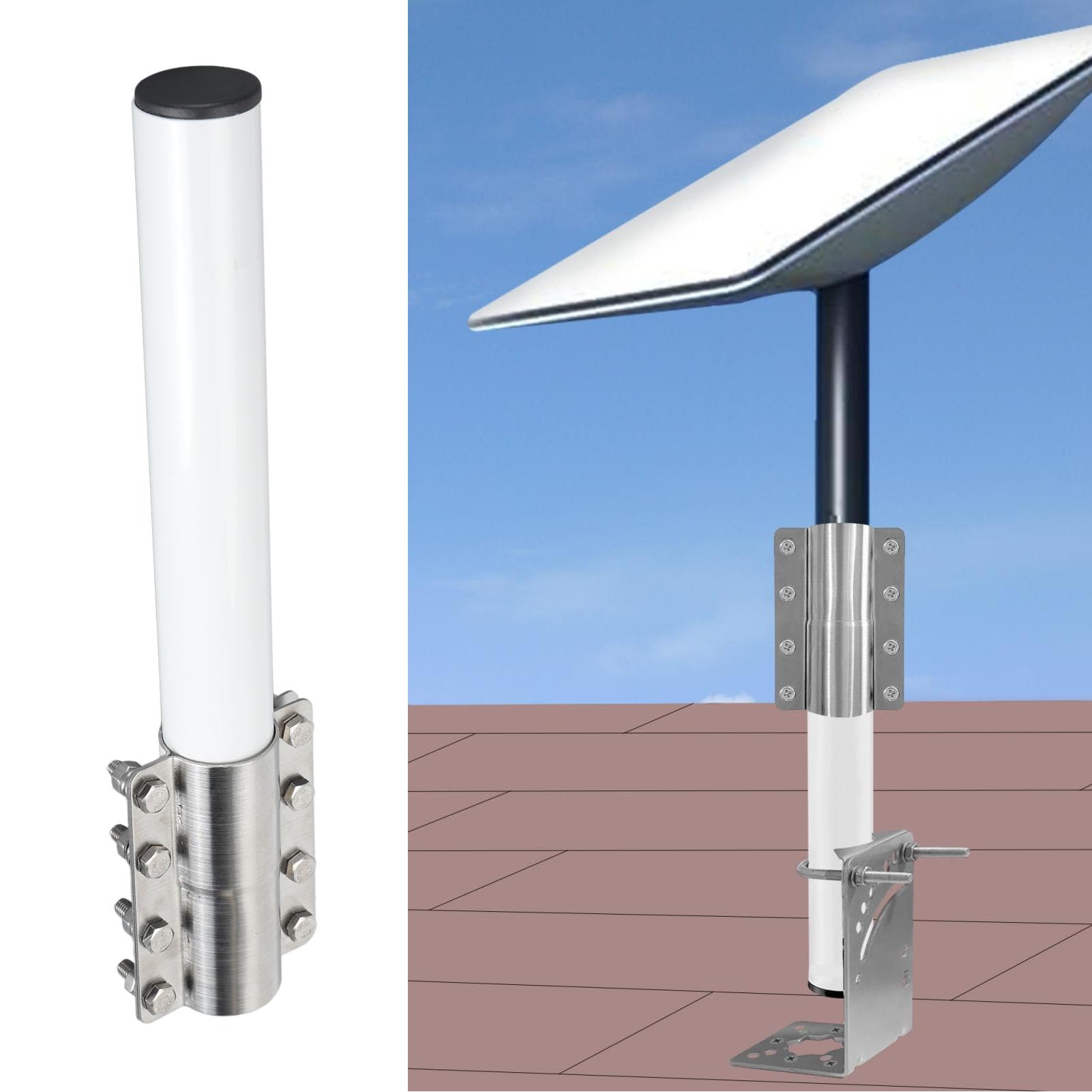 Alomejor Satellite Internet Mount Kit, Adjustable Weatherproof Design