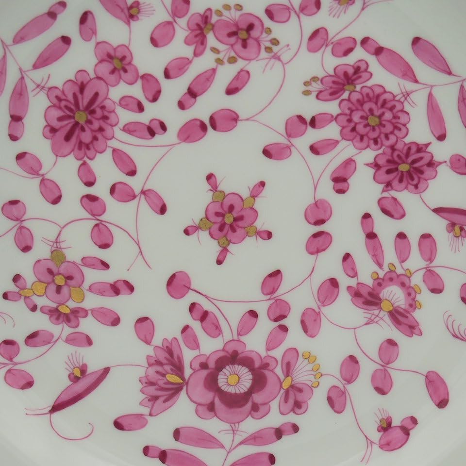 1級品　マイセン　インドの華　リッチピンク　プレート18㎝【美品】 マイセン プレート ○ インドの華 プレート リッチピンク 透かし