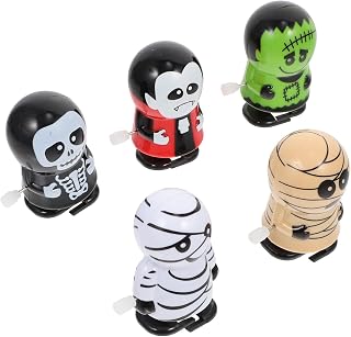 Toddmomy 5 Juguetes Divertidos De Halloween Cuerda y Mecanismo De Relojería Ghosts y Momias Colores Verde Marrón y Rojo