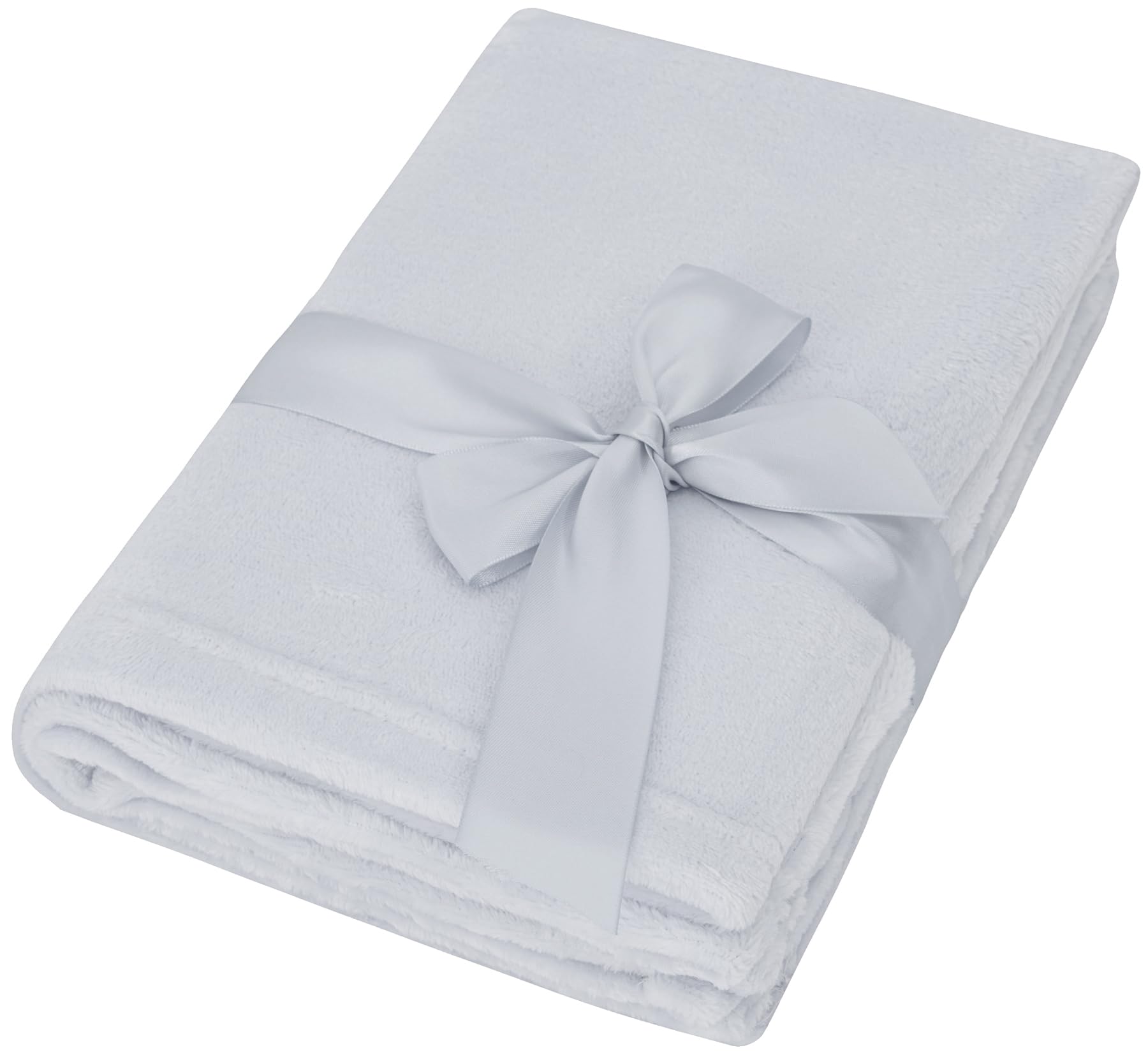 Adore Home Soft Fleece Baby Blanket Plush Flannel Newborn Moses Basket Pram Girl & Boy, Grey, 60x090cm