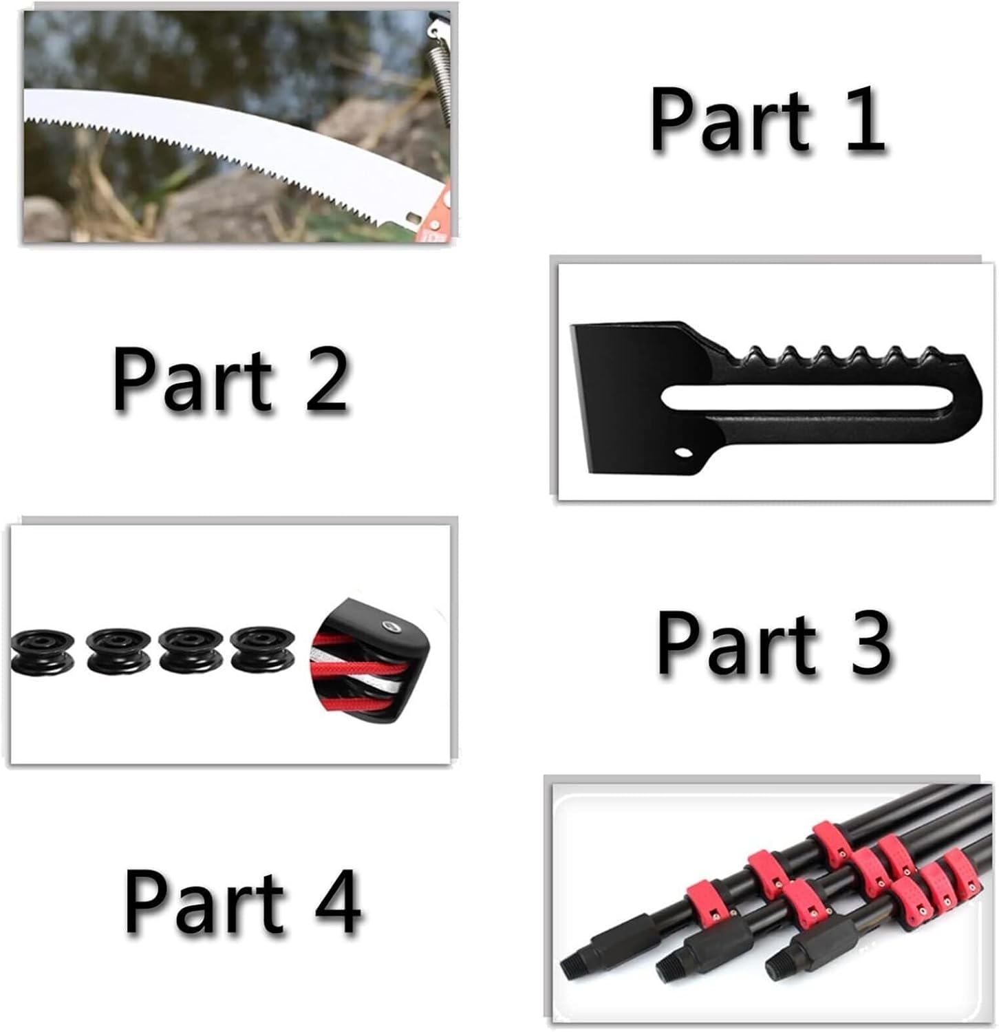 Telescopic Pruning Saw, Pole Saw Tree Pruner Extendable Telescopic Landscaping Pole Saw for Pruning and Trimming Branches Leaves Saw(18FT)