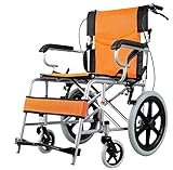 FENGJISUN Sillas De Ruedas Adulto Dispositivo De Movilidad Manual Plegable Ligero Autopropulsado Plegable De La Silla De Ruedas para Las Personas Mayores Silla Ruedas para Exterior