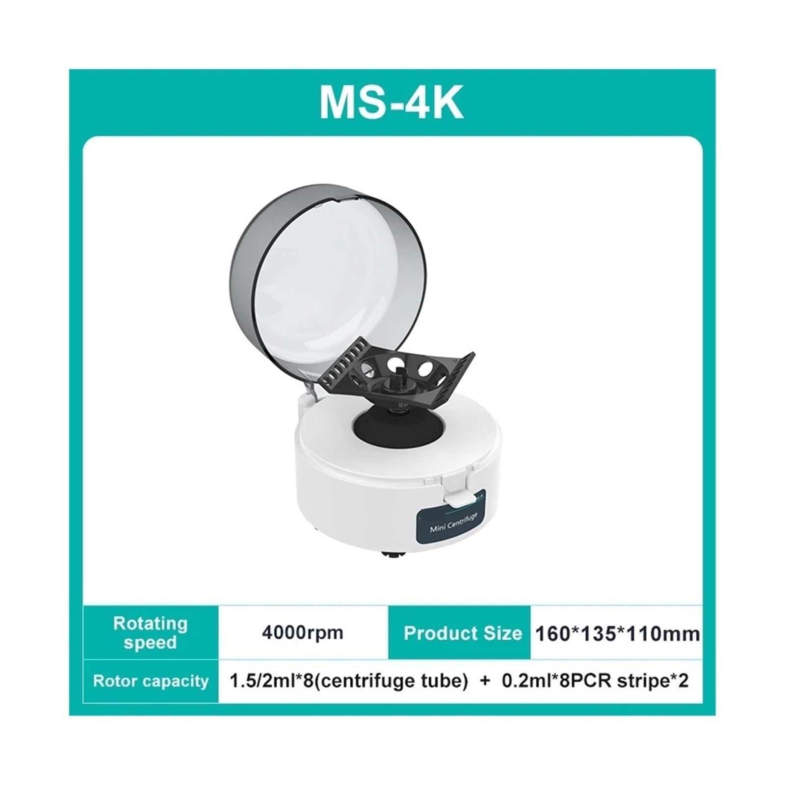wirówka laboratoryjna, Wirówka Pcr Cyfrowa Szybka Plazmowa Mikrowirówka Laboratoryjna 4000 Obr./min 12000 0,2/0,5/1,5/2 Ml Probówka Wirówkowa