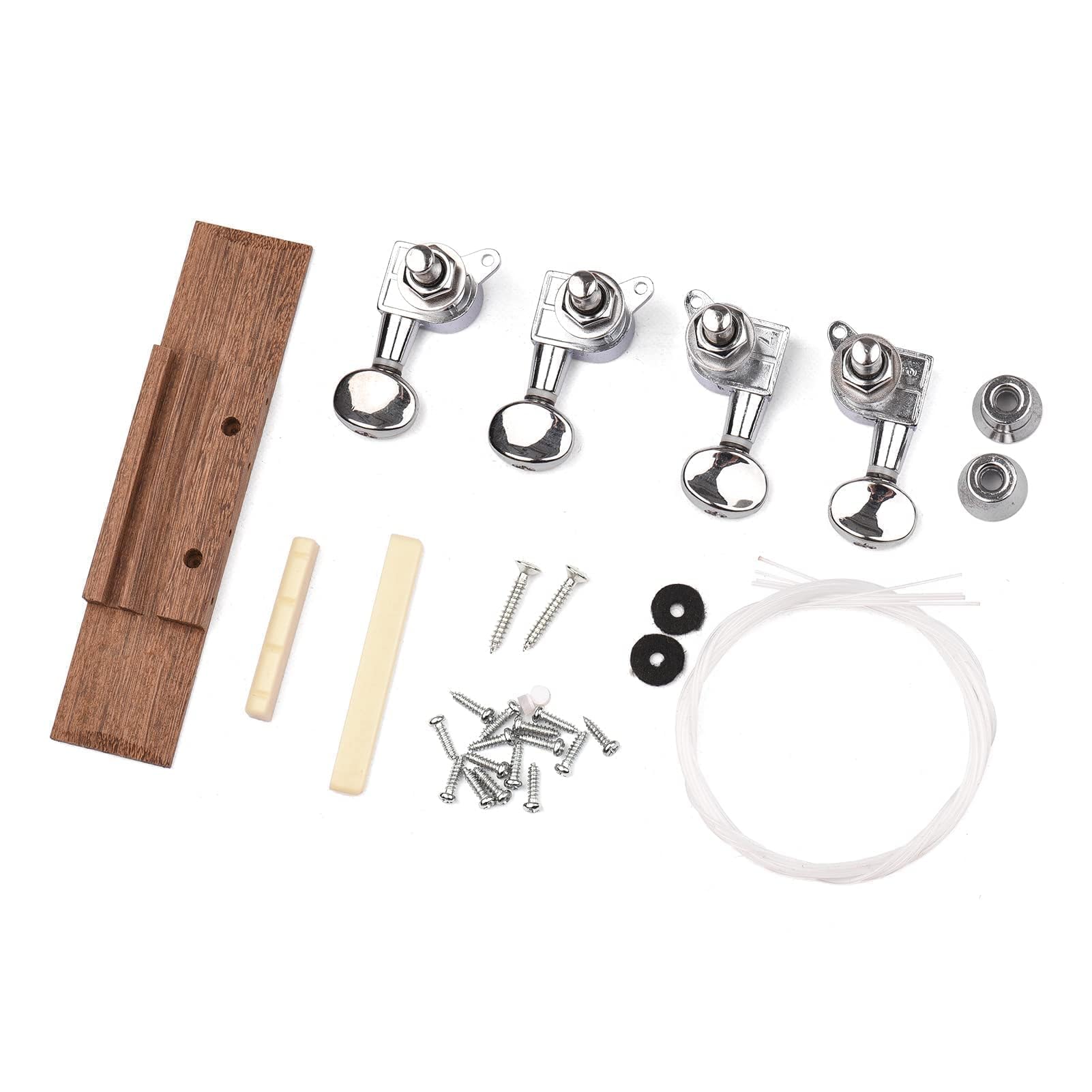 Kit de Bricolage de ukulélé en Bois Zèbre, Kit de Bricolage de ukulélé Ténor de 26 Pouces avec Panneau de Bois en Bois de Zèbre avec des Pèches