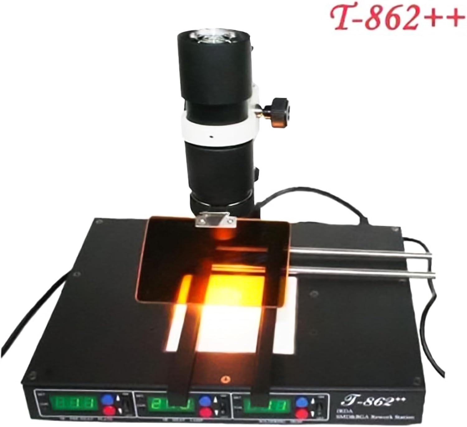 Desoldering Station, T862++ IR IRDA BGA, Preheater, Soldering Station and Hot Air Rework Station, Infrared Rework Station SMD SMT Weldering Heating Station