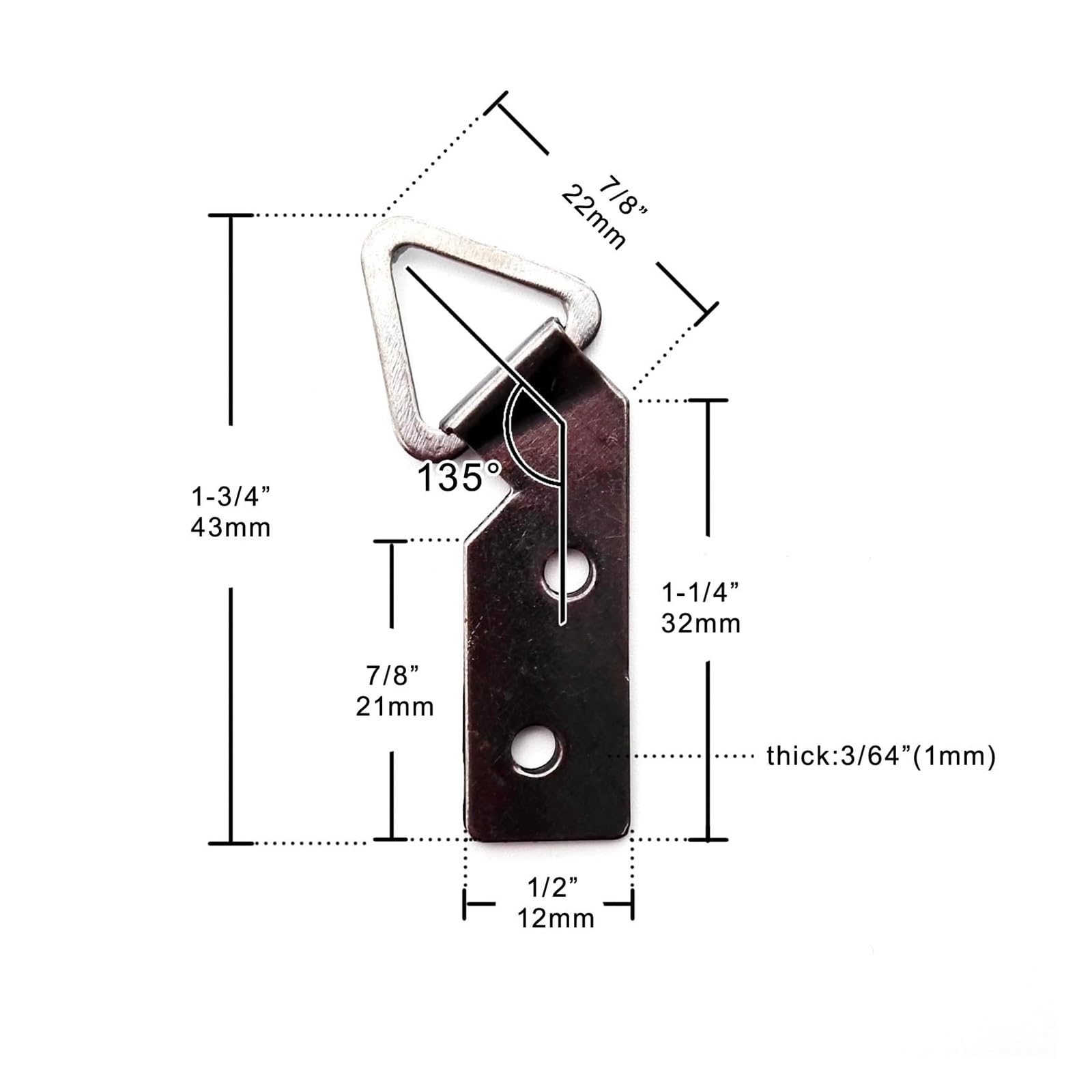 Supports pour Cadres Photo, Supports pour Tableaux, Lot de 100 Crochets en métal Noir for Suspension de Cadre Photo, Peinture à l'huile, avec suffisamment de vis