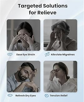 BOB AND BRAD Eye Massager with Heat and Cooling, EyeOasis 2 Eye Mask for Migraines FSA Eligible/HSA Eligible, Heated Face Massager for Dry Eye Migraine Relief, Warm Compress for Eyes Strain Relief