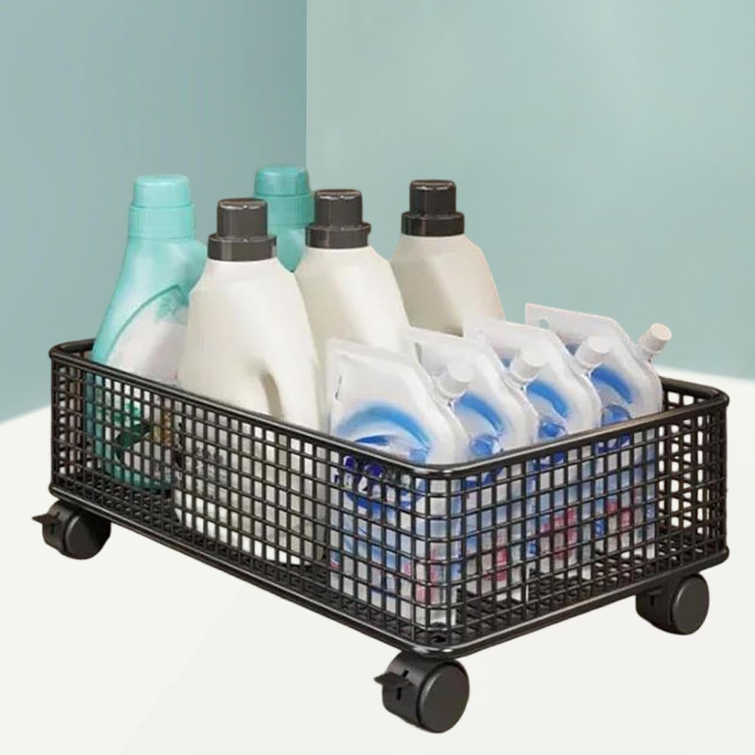 Mesh Rolling Cart Pantry Organizer Portable Bathroom Cabinet Organizer Under Desk Storage Cart for Crafts Office Kitchen Toys, S
