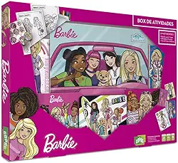 Box De Atividade Barbie Jogo Brinquedo Carton Colorir Cartas, Copag, Multicor