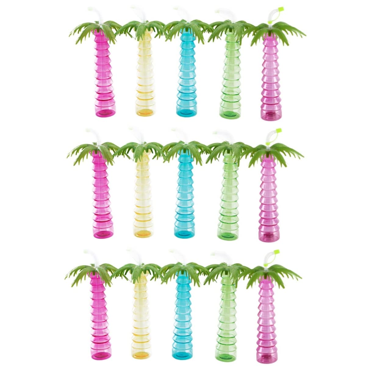 Gobelets hawaïens en paille pour éviter les verres renversés lors des anniversaires