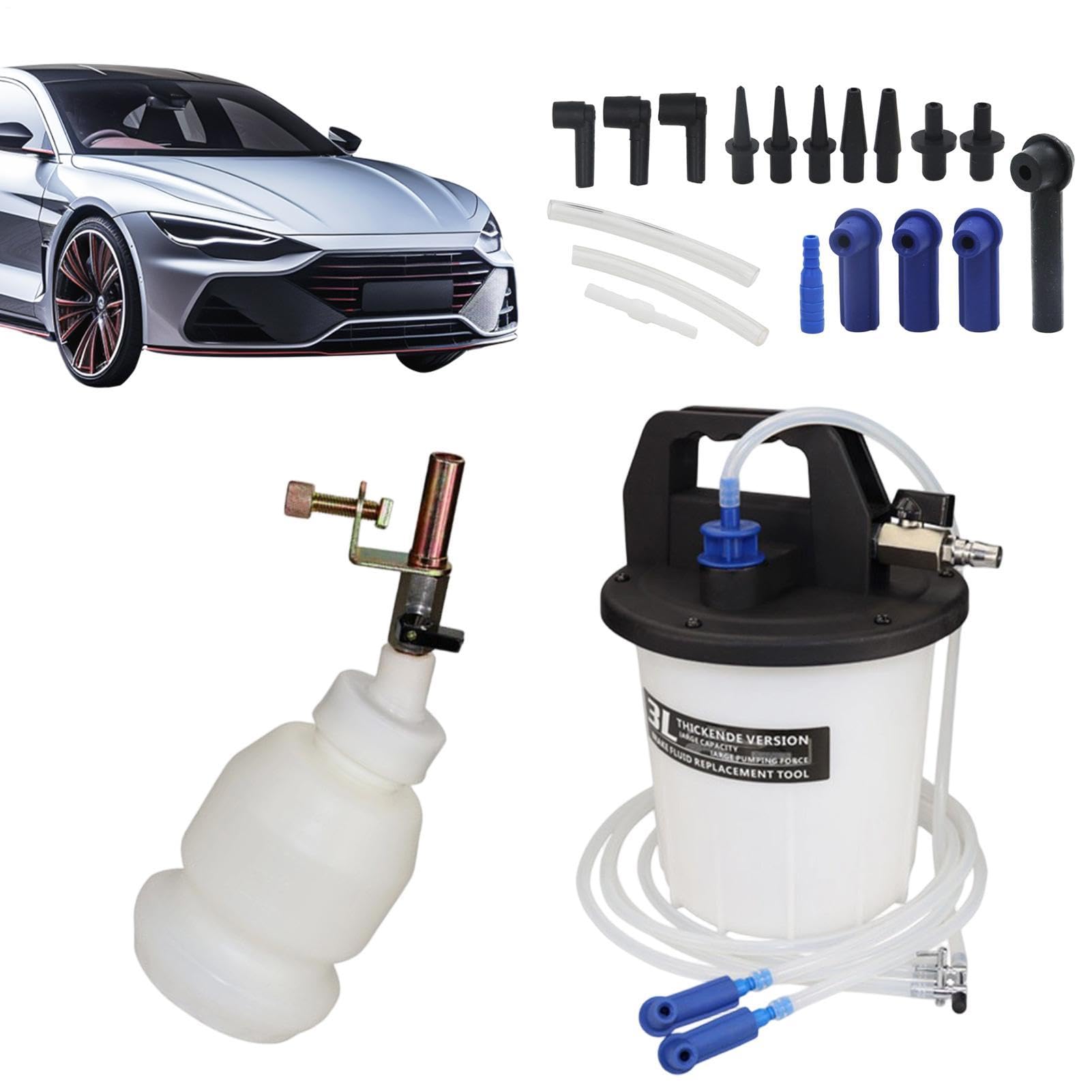Estrattore di liquidi pneumatico, contenitore di grande volume con | Sfiato liquido dei freni pneumatico per manutenzione di routine, garage, officina e meccanico automobilistico