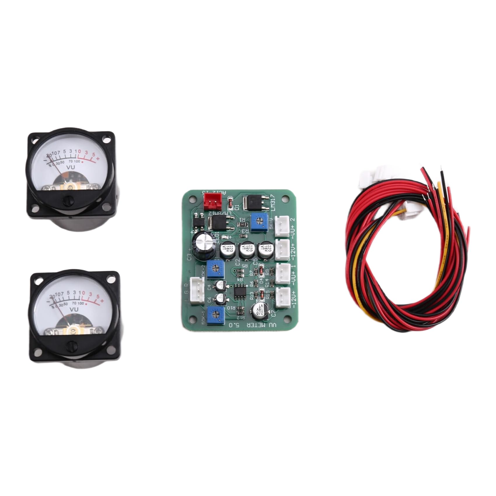 Vu-mètre stéréo rétroéclairage chaud et indicateur de niveau analogique pour amplificateur