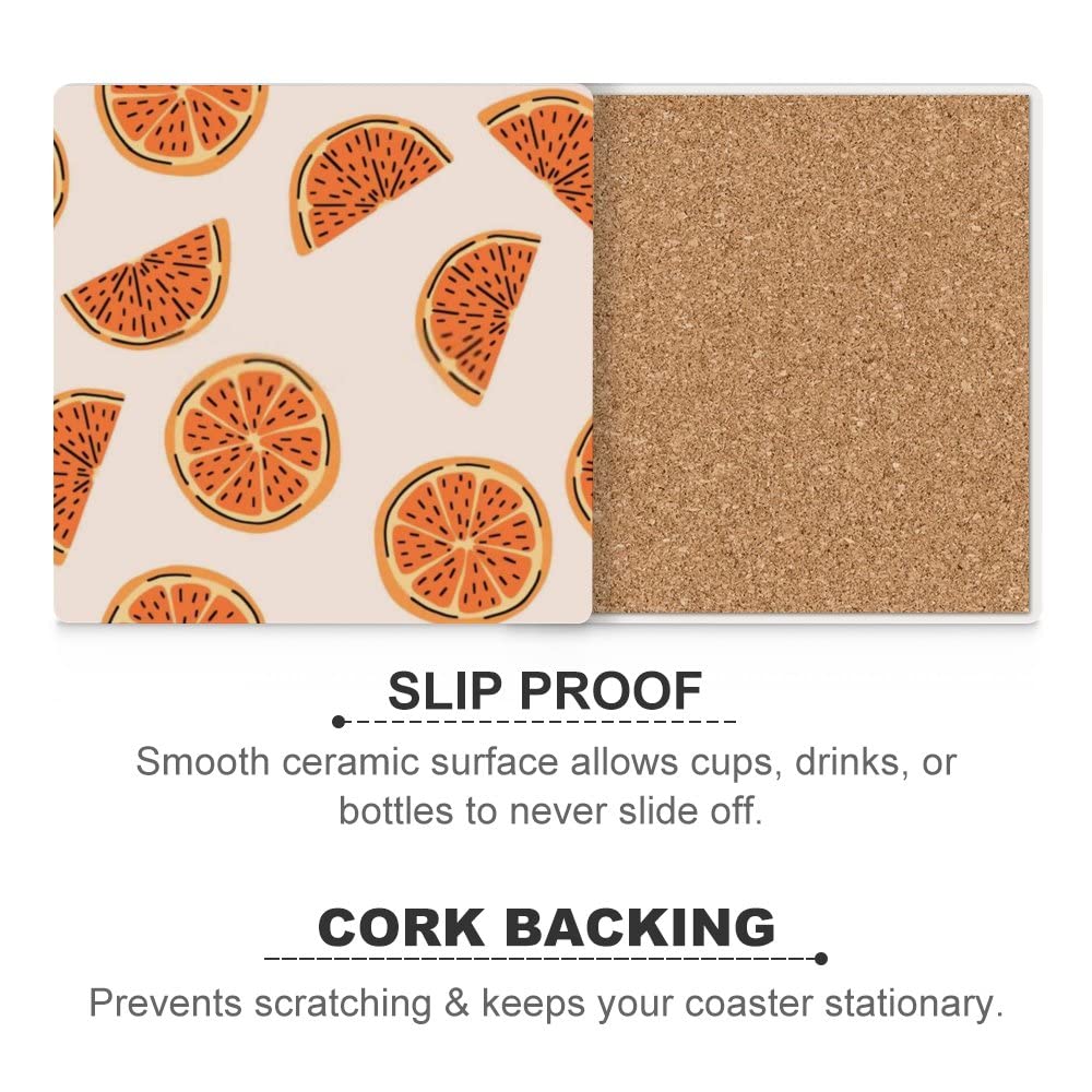 Lot De 4 Dessous De Verre En Liège Absorbants Pour Boissons