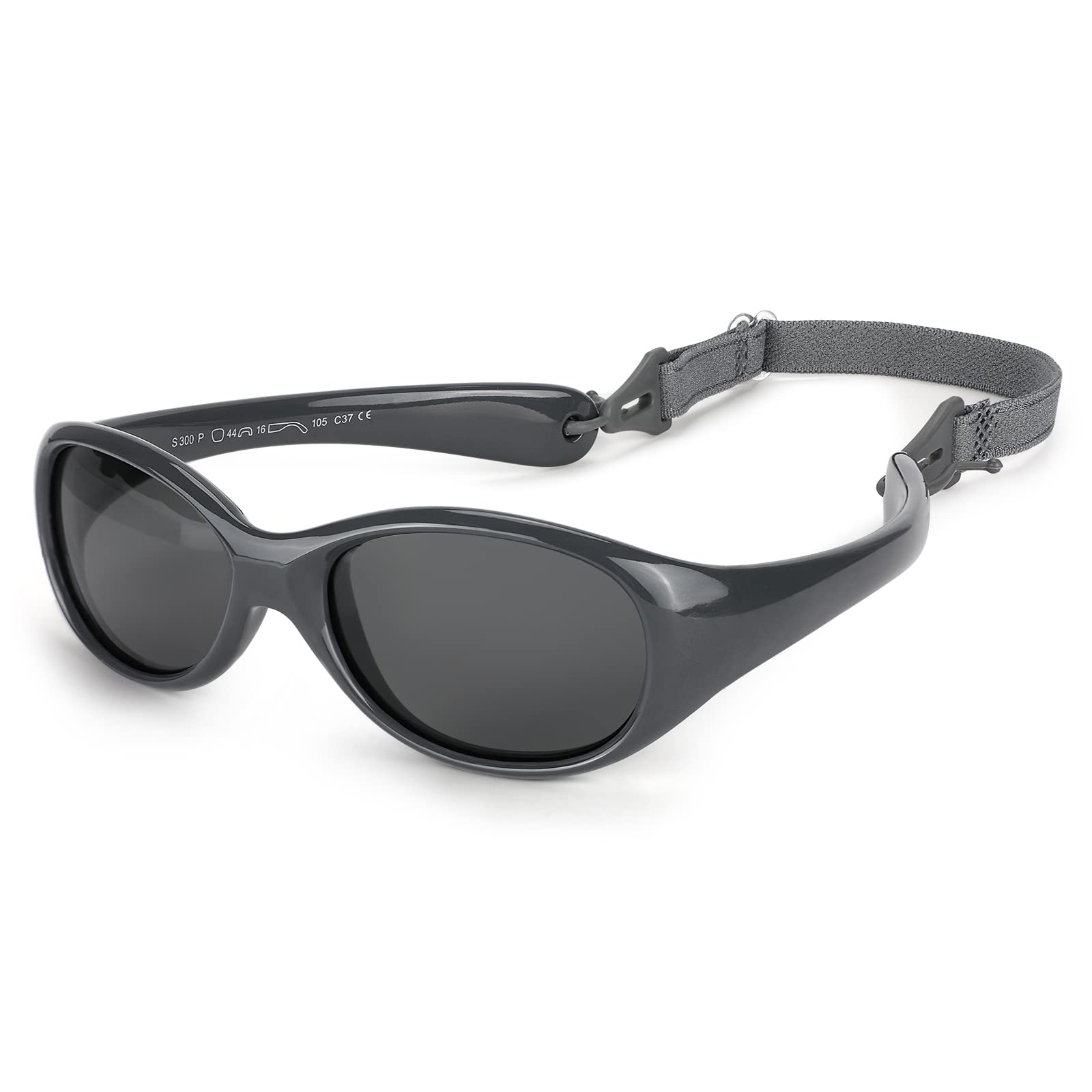Hifot bébé garçon Fille Lunettes de Soleil  Protection UV Polarisé Bambin Lunettes de Soleil  Enfants Lunettes de Soleil Temples Non Pliable - 6 Mois à 2 Ans