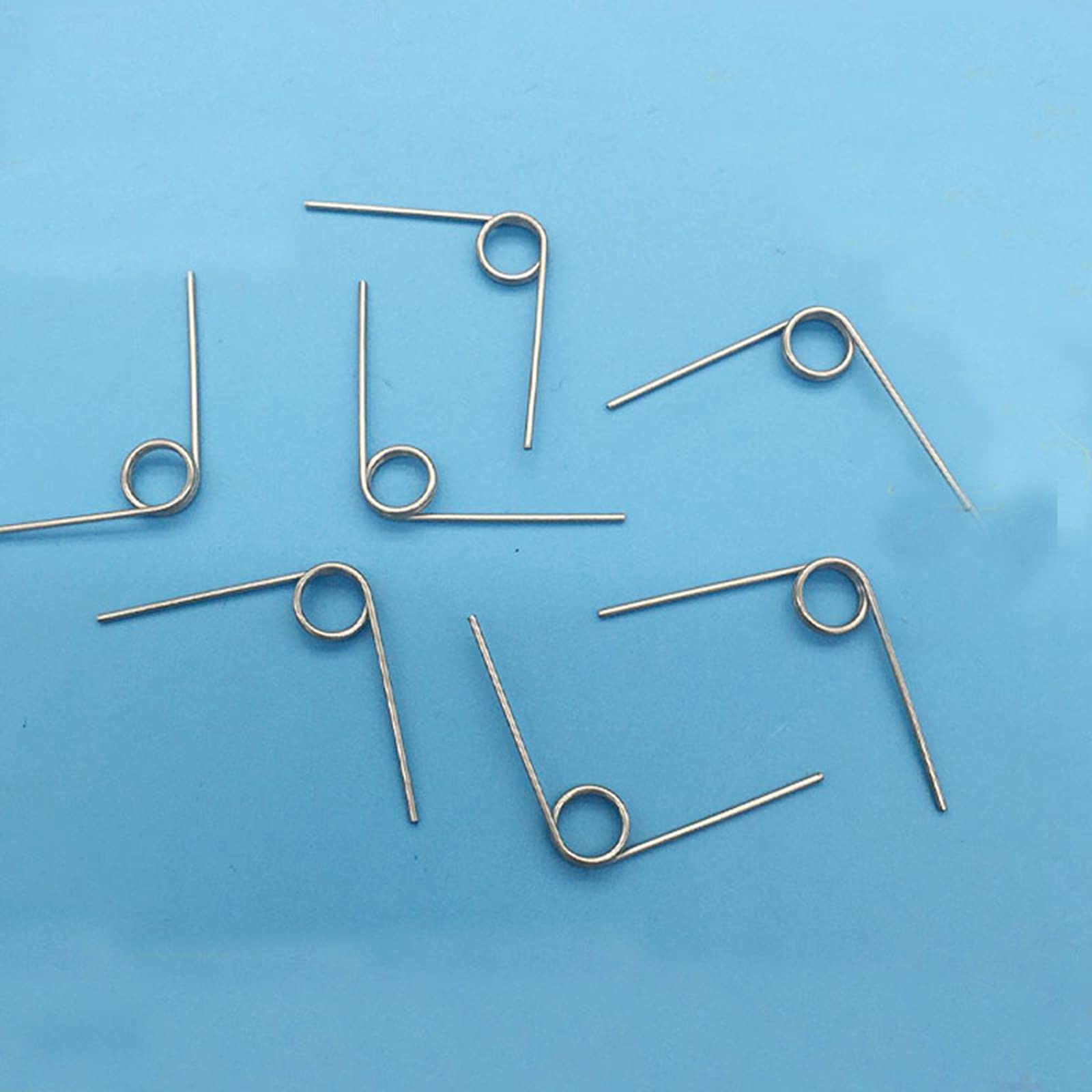 Molle di torsione in acciaio inossidabile, 50 pezzi, 90 gradi, diametro del filo 0,8 mm, molla di torsione, diametro esterno 7,4 mm, molla di torsione in acciaio inossidabile, 0,8 x 7,4 x 25 mm, come