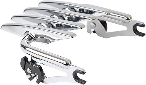 Miniatura 5 de AUFER Portaequipajes desmontable cromado compatible con Touring Road King Road Glide Street Glide Electra Glide FLHT FLHX FLTR 2009-2022
