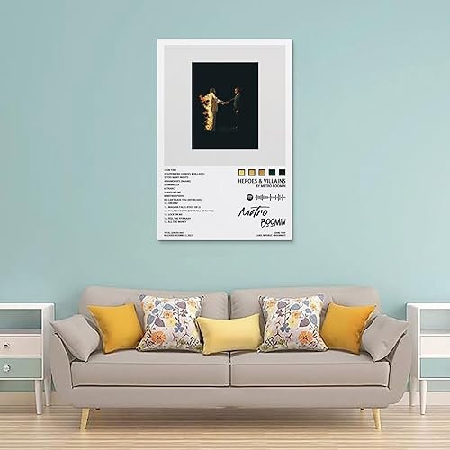 Miniatura 2 de Metro - Póster de Boomin Heroes & Villains para habitación, pintura decorativa estética, arte de pared, sala de estar, 12 x 18 pulgadas (11.8 x 17.7