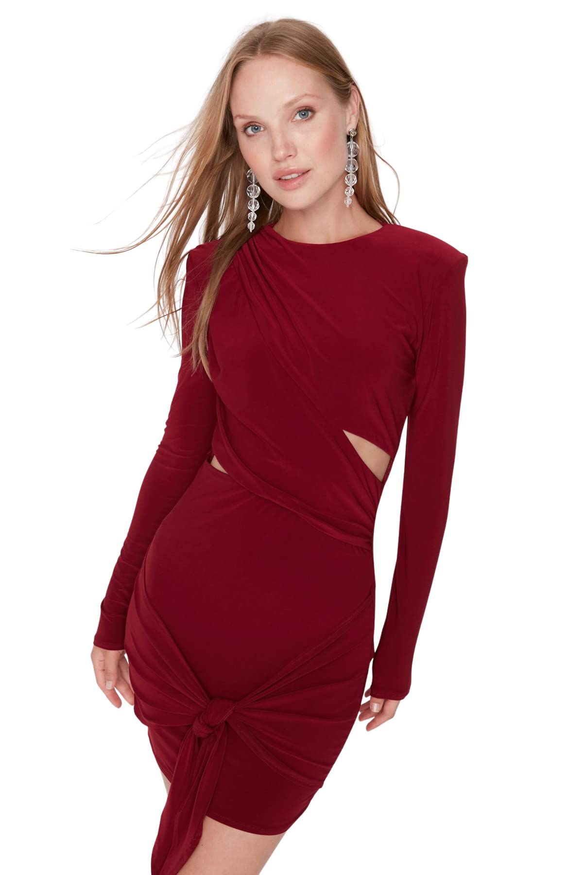 Trendyol Dress - Burgundy - Bodycon