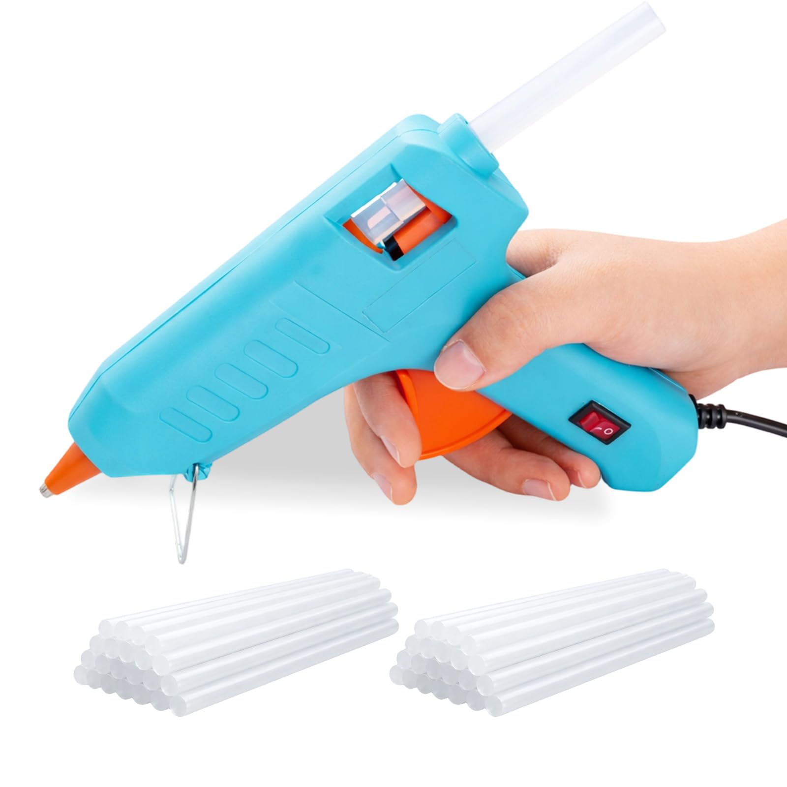 SUNNYNEST Hot Glue Gun Fast Heating,50W Mini Heating Hot Melt Glue Gun Kit Tools with 75 Pcs Premium Glue Sticks for Daily Home Repairs, Crafts, DIY and Sealing