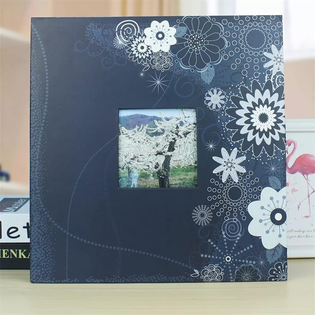 JSEIAJB Craft Paper 12-inch Photo Album DIY Large Self-adhesive Film Wedding Album Memorial Growth Box 300 Sheets(white-Dinosaur Doodle4)