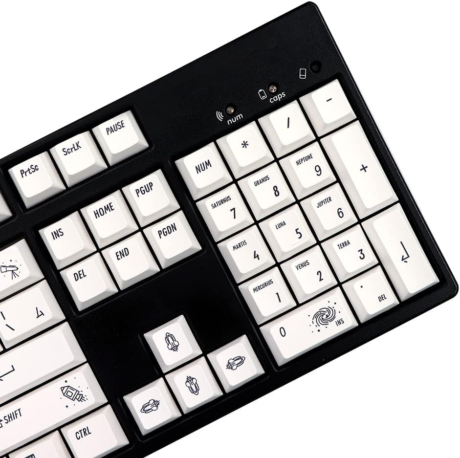 MOLGRIA Keycaps Outer Space 134 Set for Mechanical Keyboard, Custom PBT Cherry Profile Key Caps with Japanese Font for Gateron Kailh Cherry MX Switch 108/104/87/84/74/68/64/61 Keyboard