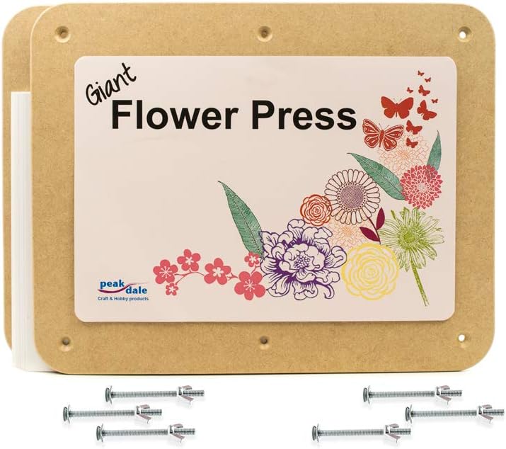 Peakdale Flower Press, Spring Giant 29cm x 36cm Rectangular Wooden Flower Press