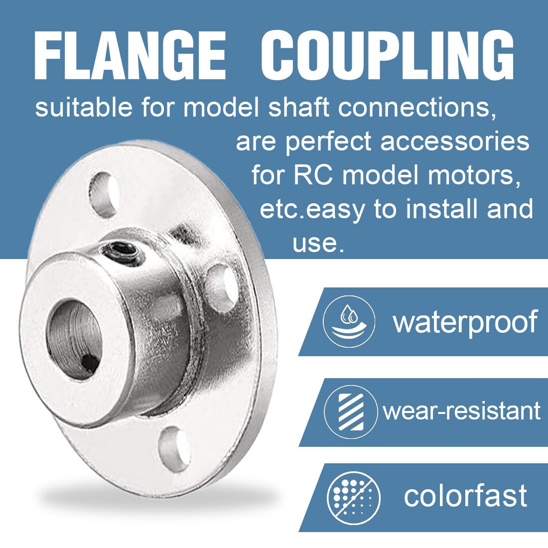 2 Pezzi 8Mm Flange Di Accoppiamento Modello Con Guida Rigida Giunto A Flangia Connettori Di Accoppiamento Flangiato Con 4Pzs Viti E 1Pz Chiave Per Fai Da Te E Motori Di Modellini Radiocomandat