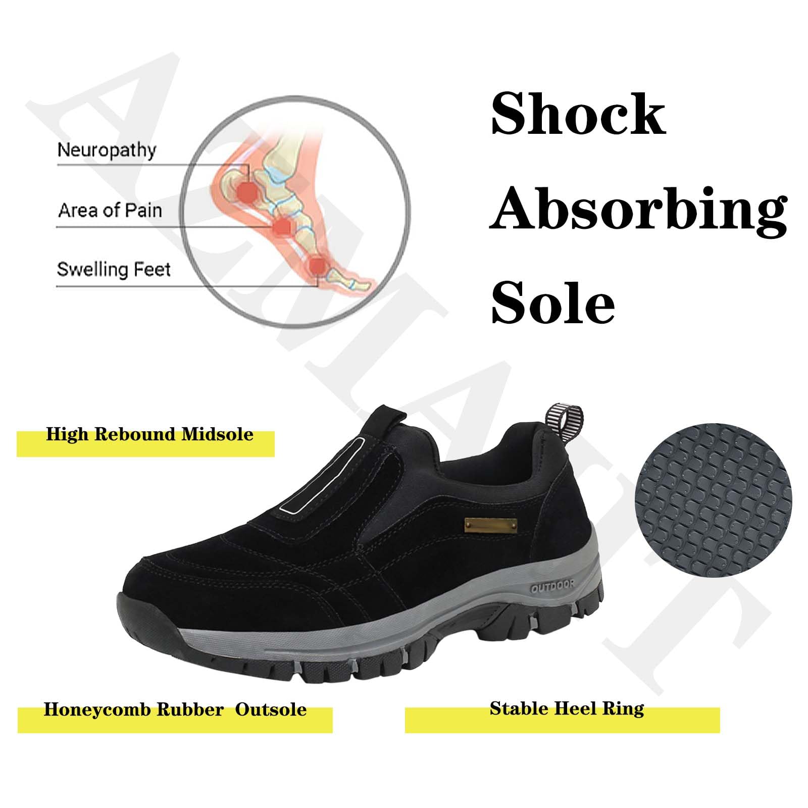 Homme Waterproof Chaussures Basses De Randonnée Et Trekking Chaussures de randonnée à Enfiler pour Homme Respirantes Imperméables et Antidérapantes,Bleu,43/265mm