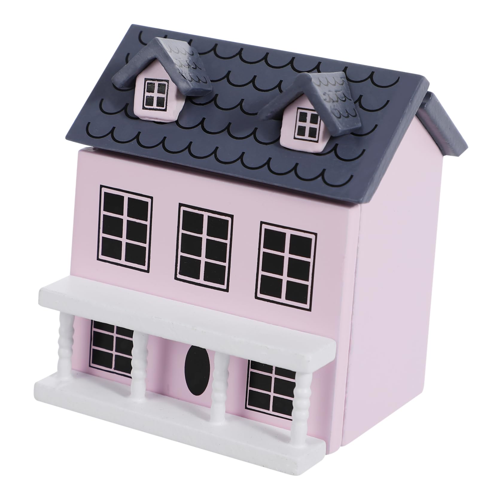 Toyvian Mini DIY Model House Kit - 3D Wooden Dollhouse Miniature Tiny House Kit