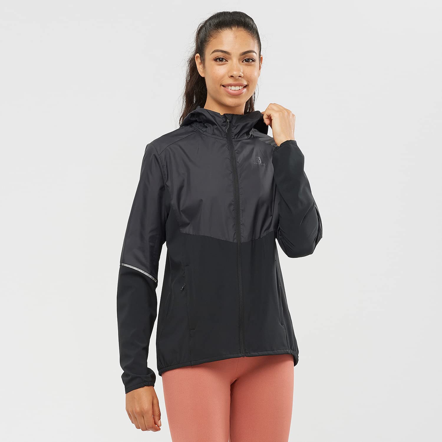 Salomon Agile Sudadera con cremallera para hombre para caminar, correr o hacer senderismo
