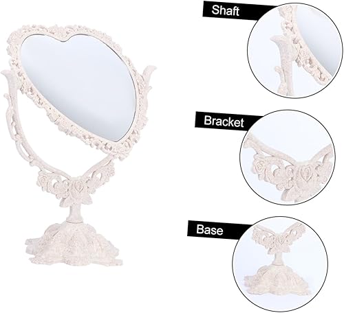 Miniatura 5 de FOMIYES 3 piezas dobles para maquillaje espejo de tocador espejo de maquillaje espejo de doble cara estilo europeo espejo cosmético tocador